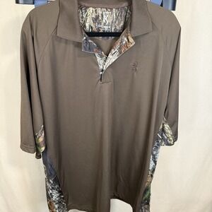 Browning‎ Men's 2XL Short Sleeve Shirt - Brown With Camouflage